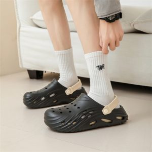 EVA Thick Sole Men's Clogs - Black