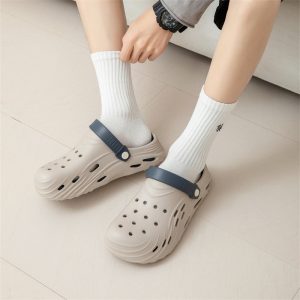 EVA Thick Sole Men's Clogs - Grey/Blue