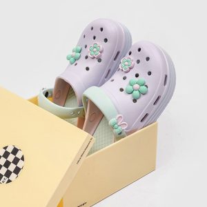 Women's Non-Slip Outwear Clogs - Purple